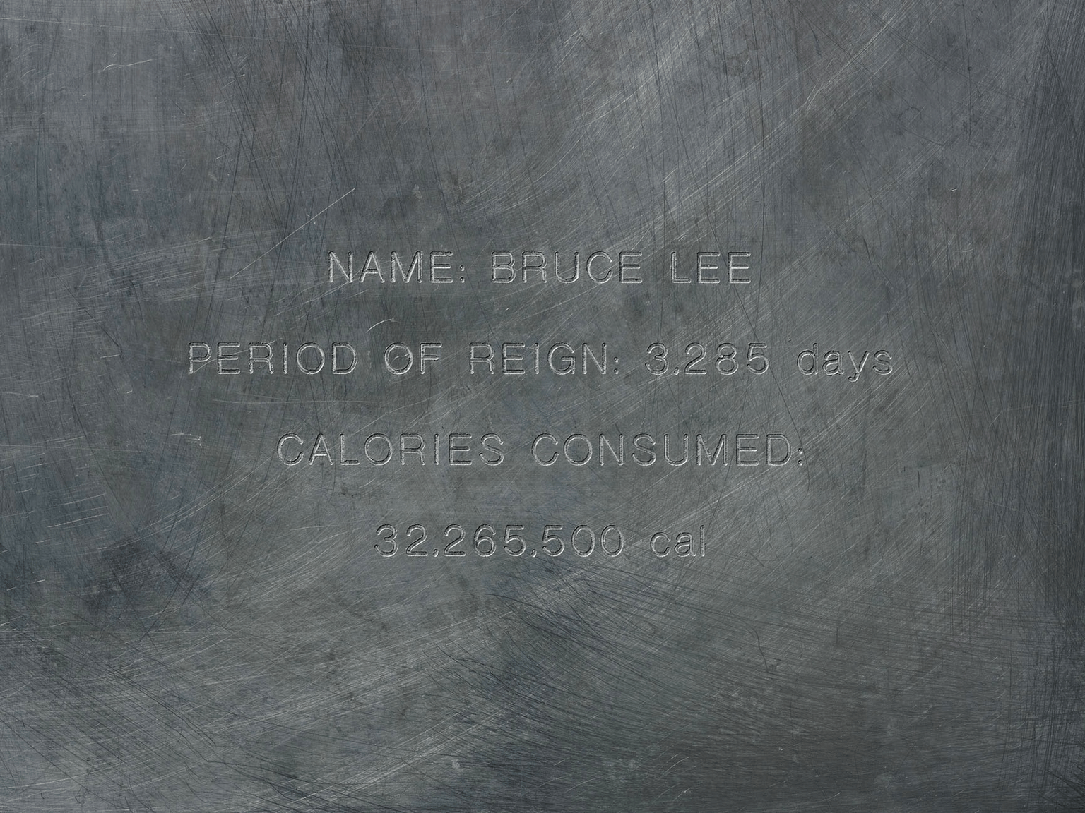 Michael Joo, Saltiness of Greatness (detail), 1992, compressed salt blocks, engraved aluminum trays, steel, wood, polyethylene, synthetic sweat, 156 × 96 × 48 in. Private Collection. Photo: Tim Lloyd